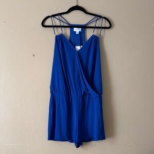 Sumer Vibes ☀️ Bisou Bisou Royal Blue Romper NWT